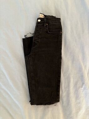 We The Free Slim Black Men's Jeans with Raw Hem
